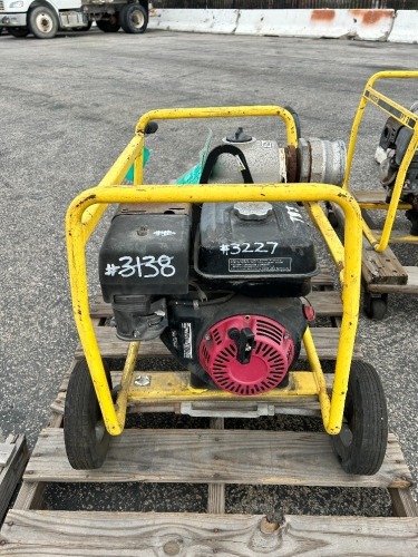 WACKER PT3A 4" TRASH PUMP, Honda gasoline. s/n:5558436 --(LOCATED IN COLTON, CA)--