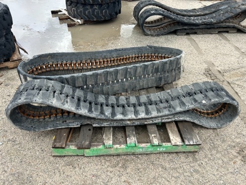 SET OF RUBBER TRACKS, fit mini excavator --(LOCATED IN COLTON, CA)--