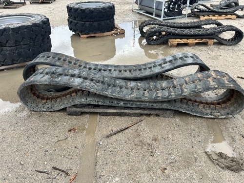 SET OF RUBBER TRACKS, fit mini excavator --(LOCATED IN COLTON, CA)--