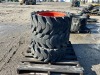 APPROX. (3) RIMS W/TIRES, fits skidsteer --(LOCATED IN COLTON, CA)-- - 4
