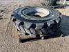 RIMS W/360/85-28 TIRE, fits reach forklift --(LOCATED IN COLTON, CA)-- - 4