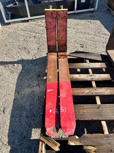 SET OF 42" FORKS, fits forklift --(LOCATED IN COLTON, CA)--