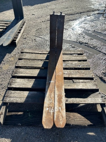 SET OF 48" FORKS, fits forklift --(LOCATED IN COLTON, CA)--