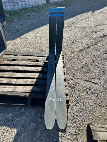 SET OF 48" FORKS, fits reach lift --(LOCATED IN COLTON, CA)--
