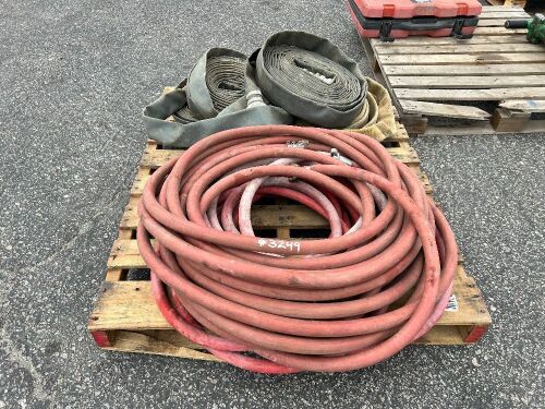 APPROX. (3) AIR COMPRESSOR HOSES, APPROX. (4) 2" DISCHARGE HOSES --(LOCATED IN COLTON, CA)--