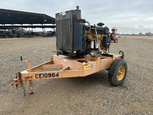 CATERPILLAR 8" WATER PUMP, Caterpillar C6 diesel, Berkeley pump, portable. s/n:66619072 --(LOCATED IN MADERA, CA)--