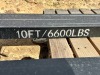 10' FORK EXTENSIONS, 6,000#. --(LOCATED IN COLTON, CA)-- - 5