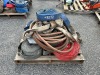 PALLET OF ASST. DISCHARGE HOSES, AIR HOSE. --(LOCATED IN COLTON, CA)--