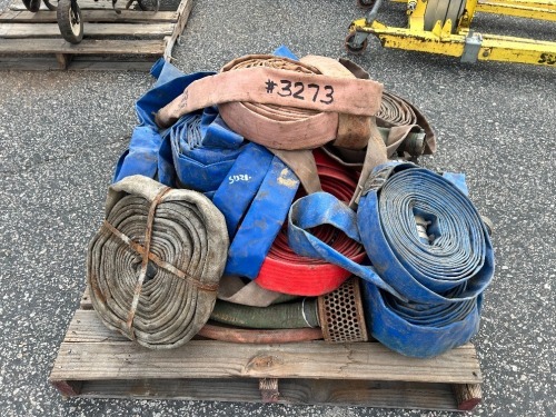 PALLET OF ASST. DISCHARGE HOSES, AIR HOSE. --(LOCATED IN COLTON, CA)--